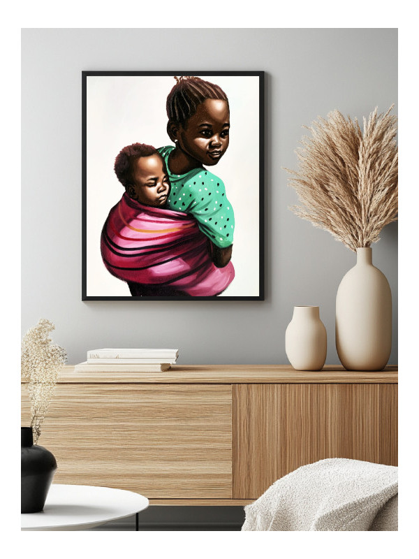 Poster - Deep love - Accueil | Oueso - Contemporary Afro Art