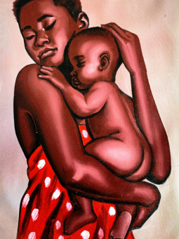Poster - Coeur contre Coeur - Accueil | Oueso - Contemporary Afro Art