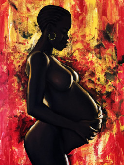 Affiche - Portée par l'Amour - Accueil | Oueso - Art Afro Contemporain