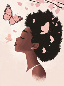 Affiche - Butterfly dreams - Accueil | Oueso - Art Afro Contemporain