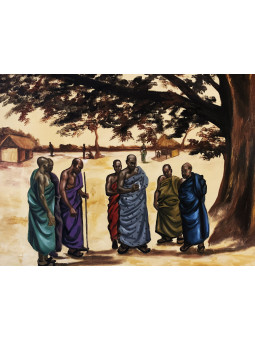 Affiche - Réunion d'ancien - Accueil | Oueso - Art Afro Contemporain