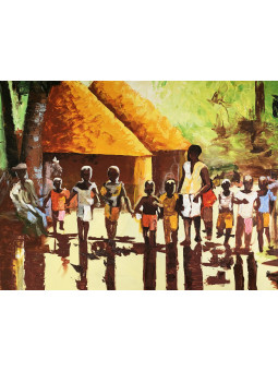 Affiche - Unité joyeuse - Accueil | Oueso - Art Afro Contemporain