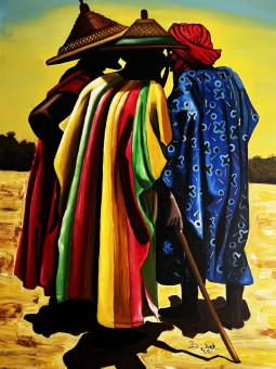 Poster - Commérage - Accueil | Oueso - Contemporary Afro Art