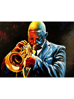 Affiche - Louis Armstrong - Accueil | Oueso - Art Afro Contemporain