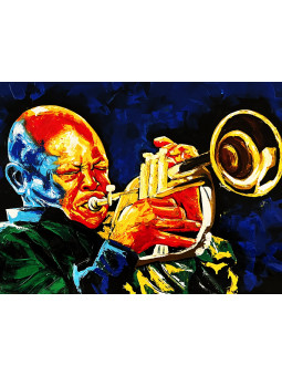 Poster - Trompettiste - Accueil | Oueso - Contemporary Afro Art