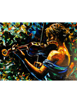 Poster - Violoniste (02) - Accueil | Oueso - Contemporary Afro Art