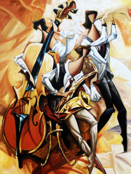 Poster - Trio musical - Accueil | Oueso - Contemporary Afro Art