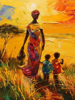 Poster - Enfant du soleil - Accueil | Oueso - Contemporary Afro Art