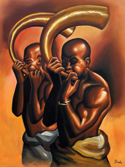 Poster - Adouga - Accueil | Oueso - Contemporary Afro Art