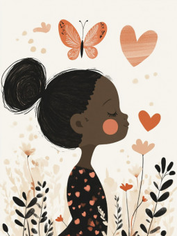 Affiche - Mini heart - Accueil | Oueso - Art Afro Contemporain