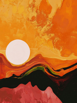 Poster - Abstract flamme - Accueil | Oueso - Contemporary Afro Art