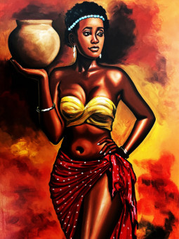 Affiche - Hadiza - Accueil | Oueso - Art Afro Contemporain
