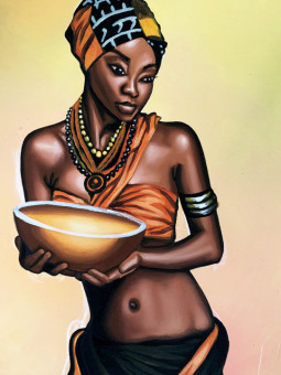 Affiche - Oumou - Accueil | Oueso - Art Afro Contemporain
