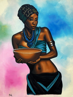 Affiche - Lamya - Accueil | Oueso - Art Afro Contemporain