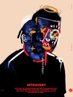 Affiche - Introvert - Accueil | Oueso - Art Afro Contemporain