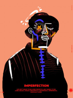 Poster - Imperfection - Accueil | Oueso - Contemporary Afro Art