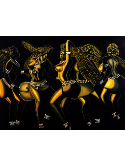 Poster - Traditional dancing - Accueil | Oueso - Contemporary Afro Art