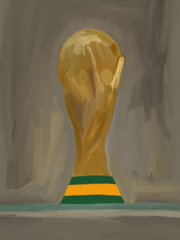 Affiche - Wold cup (Beaux arts) - Art mural | Oueso - Art Afro Cont...