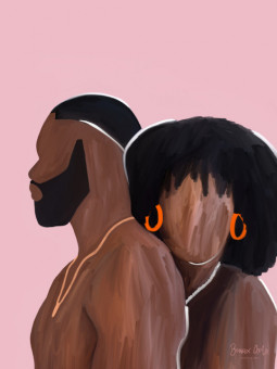 Affiche - Amoureuse (Beaux arts) - Accueil | Oueso - Art Afro Conte...