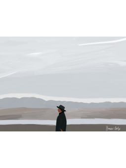 Poster - Gris sur gris (Beaux art) - WALL ART | Oueso - Contemporar...