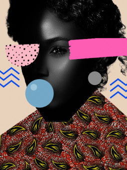 Affiche - Kassima (Wax pop art) - Art mural | Oueso - Art Afro Cont...