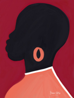 Affiche - Luba (Beaux art) - Art mural | Oueso - Art Afro Contemporain