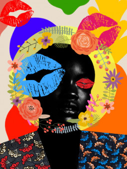 Affiche - Mirkana (Wax pop art) - Art mural | Oueso - Art Afro Cont...