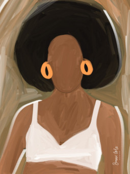 Poster - Hausa (Beaux art) - WALL ART | Oueso - Contemporary Afro Art