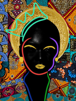 Affiche - Ulyr (Wax pop art) - Art mural | Oueso - Art Afro Contemp...