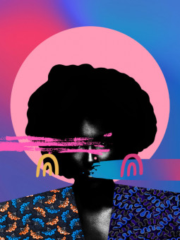 Affiche - Vasmira (Wax pop art) - Art mural | Oueso - Art Afro Cont...