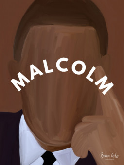 Poster - Malcolm (Beaux arts) - WALL ART | Oueso - Contemporary Afr...