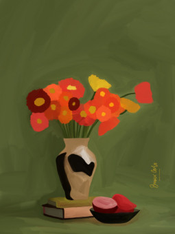 Poster - Hot flowers (Beaux art) - WALL ART | Oueso - Contemporary ...