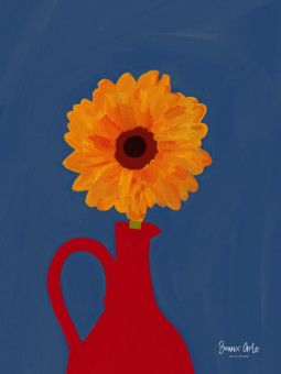 Poster - Lonely flower (Beaux art) - WALL ART | Oueso - Contemporar...