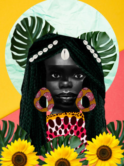 Affiche - Zawadi (Wax pop art) - Art mural | Oueso - Art Afro Conte...