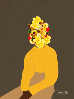 Poster - Sun flower (Beaux art) - Posters | Oueso - Contemporary Af...