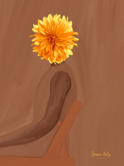 Poster - Head flower (Beaux art) - Posters | Oueso - Contemporary A...