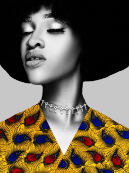 Affiche - Ylang (Wax pop art) - Art mural | Oueso - Art Afro Contem...