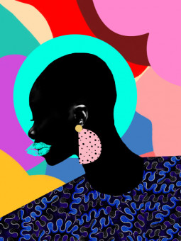 Affiche - Kalenoa (Wax pop art) - Art mural | Oueso - Art Afro Cont...