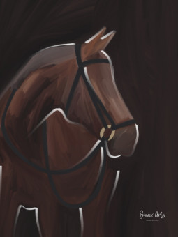 Affiche - Horse (Beaux art) - Art mural | Oueso - Art Afro Contempo...