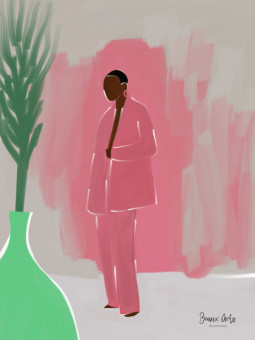 Poster - Pink outfit (Beaux arts) - WALL ART | Oueso - Contemporary...