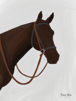 Poster - Cheval (Beaux arts) - WALL ART | Oueso - Contemporary Afro...