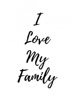Poster - I love my family - Accueil | Oueso - Contemporary Afro Art