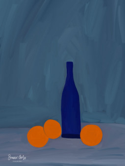 Poster - Bouteille (Beaux arts) - WALL ART | Oueso - Contemporary A...