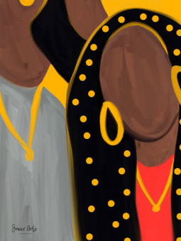 Poster - Couple fashion (Beaux arts) - WALL ART | Oueso - Contempor...