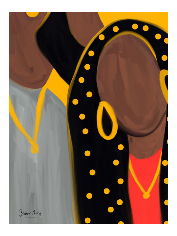 Affiche - Couple (Beaux arts) - Affiches | Oueso - Art Afro Contemp...