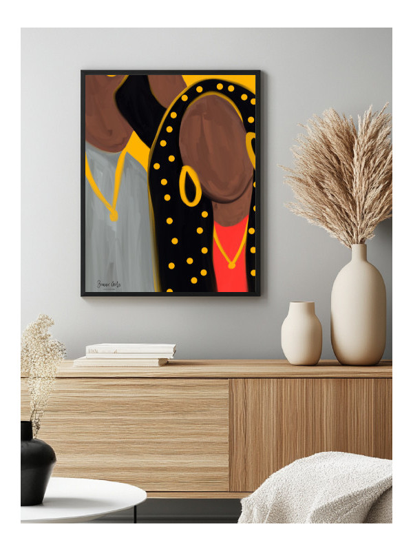Poster - Couple (Beaux arts) - Posters | Oueso - Contemporary Afro Art