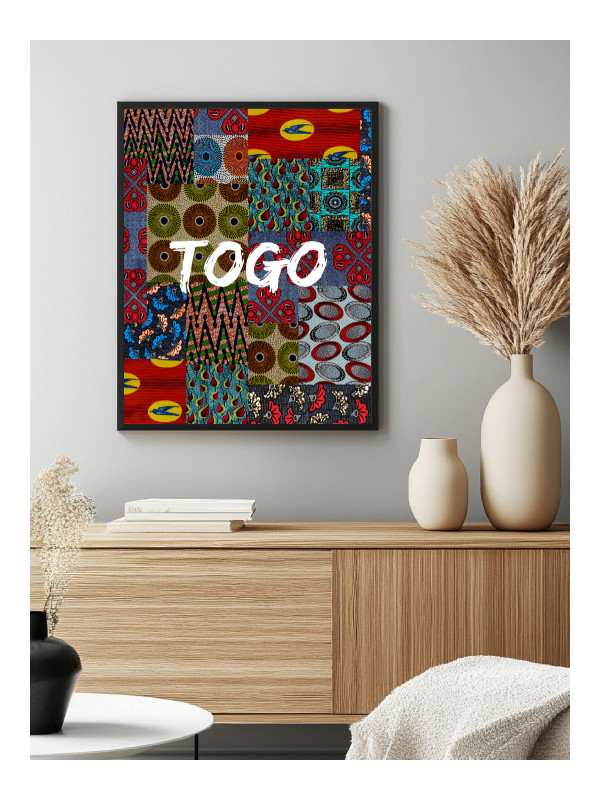 Affiche - Togo wax - Accueil | Oueso - Art Afro Contemporain