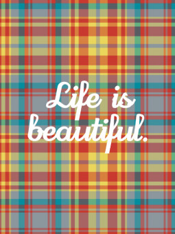 Poster - Life is beautiful wax - Accueil | Oueso - Contemporary Afr...