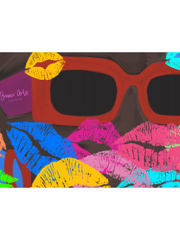 Affiche - Love glasses (Beaux art) - Art mural | Oueso - Art Afro C...