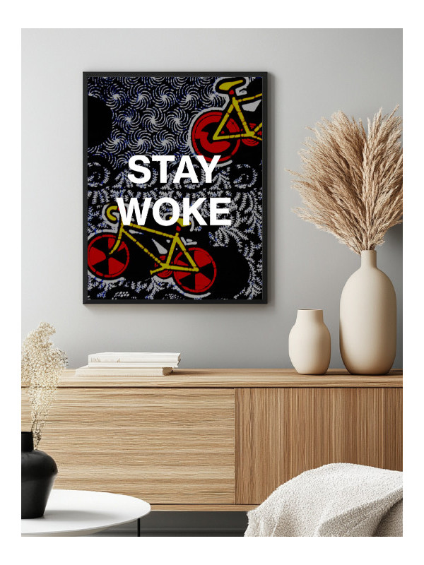 Poster - Stay woke wax - Accueil | Oueso - Contemporary Afro Art